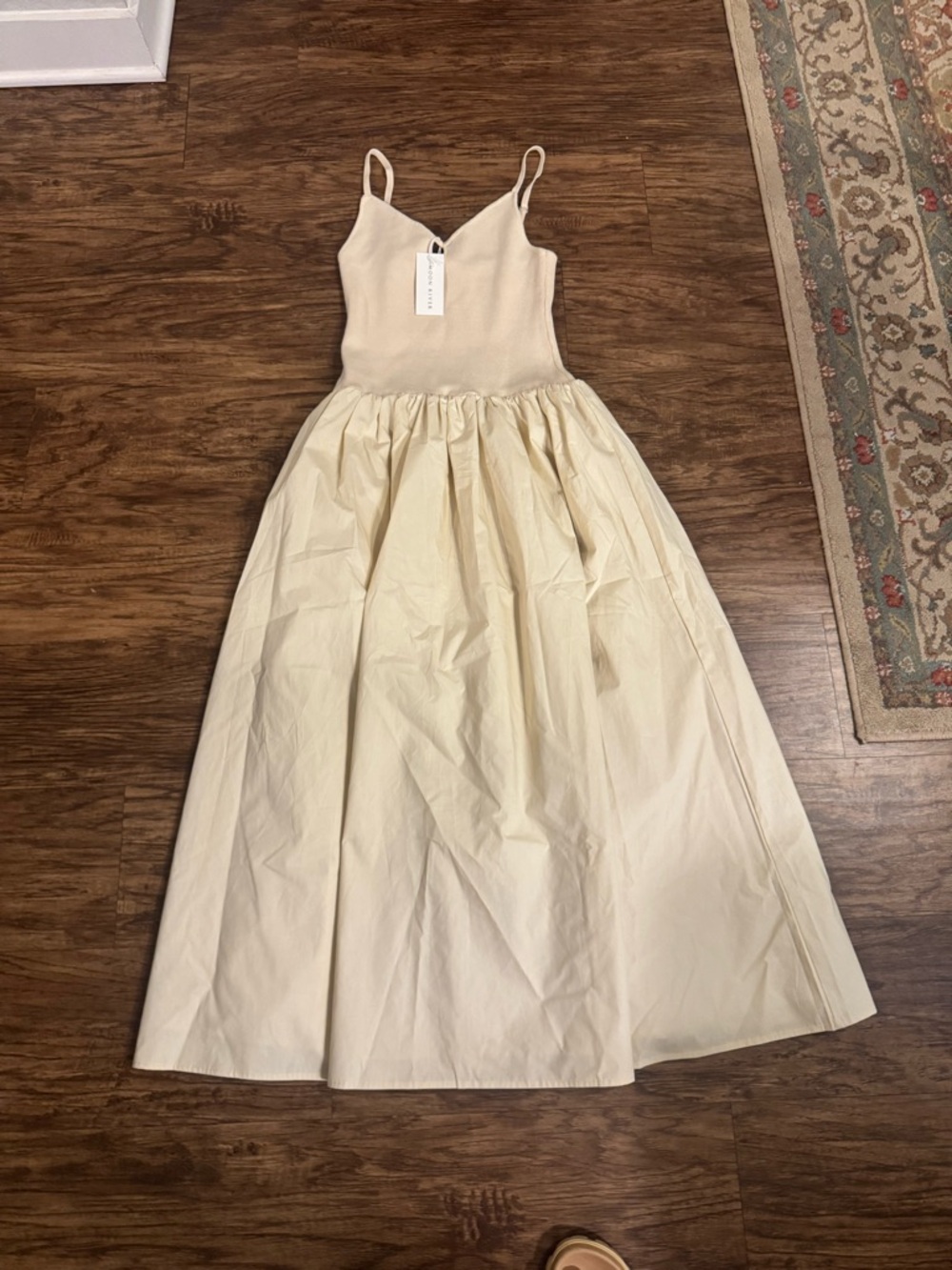 Tuckernuck Cream Maxi Dress with Spaghetti Straps